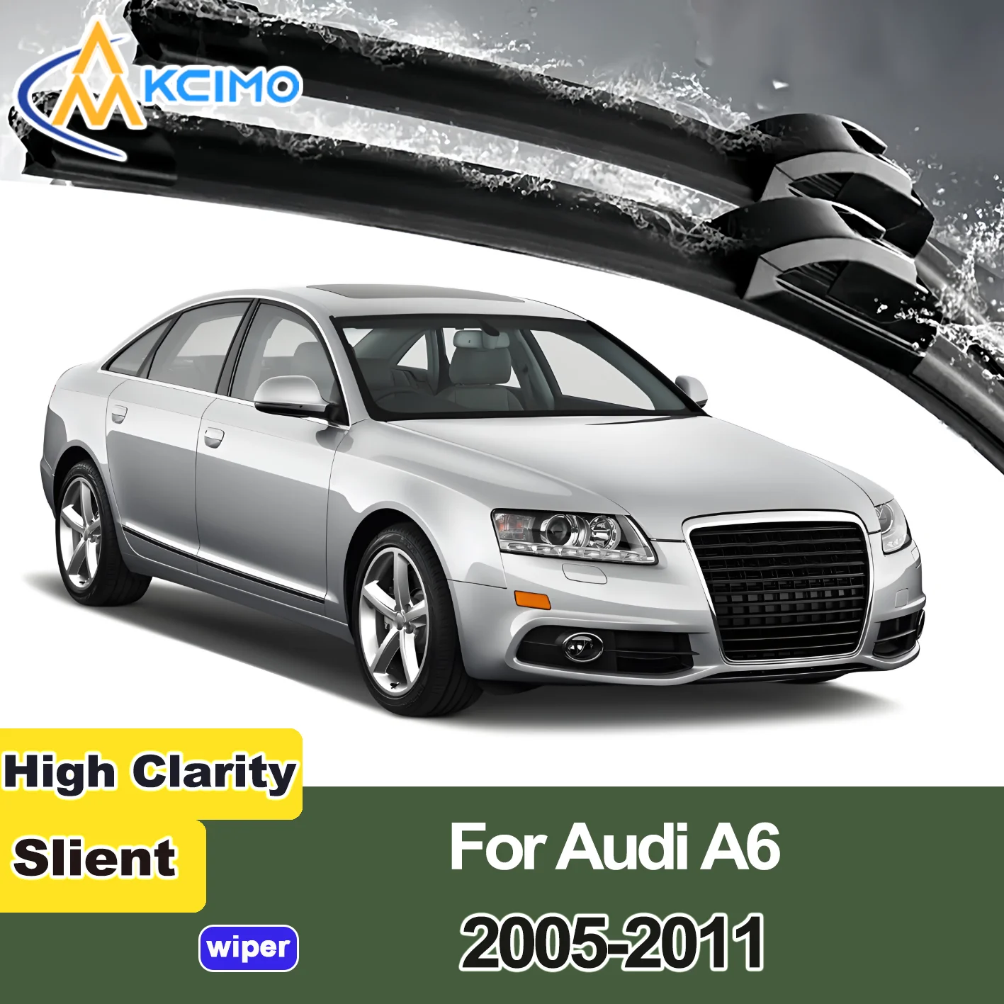 

2PCS New Front Windshield Wiper Blade for Audi A6 C6/4F 2005-2011 S6/RS6 Front Windshield Auto Wipers Blade Accessories 2011