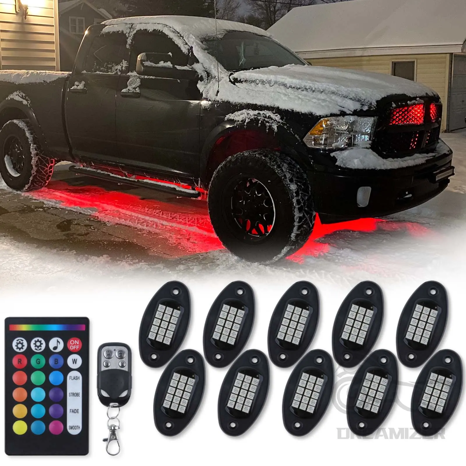 Car Underglow Light LED Underbody Remote APP Control RGB Neon Lights LED Rock Lights Auto Decorative Ambient Atmosphere Lamp