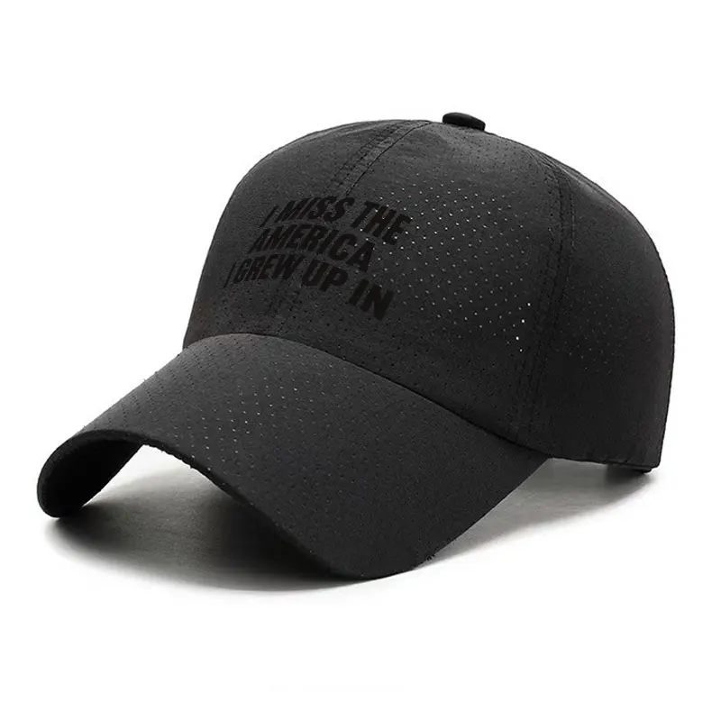 MISS THE AMERICA Quick Dry Baseball Cap Unconstructed Graphic Adjustable Hat
