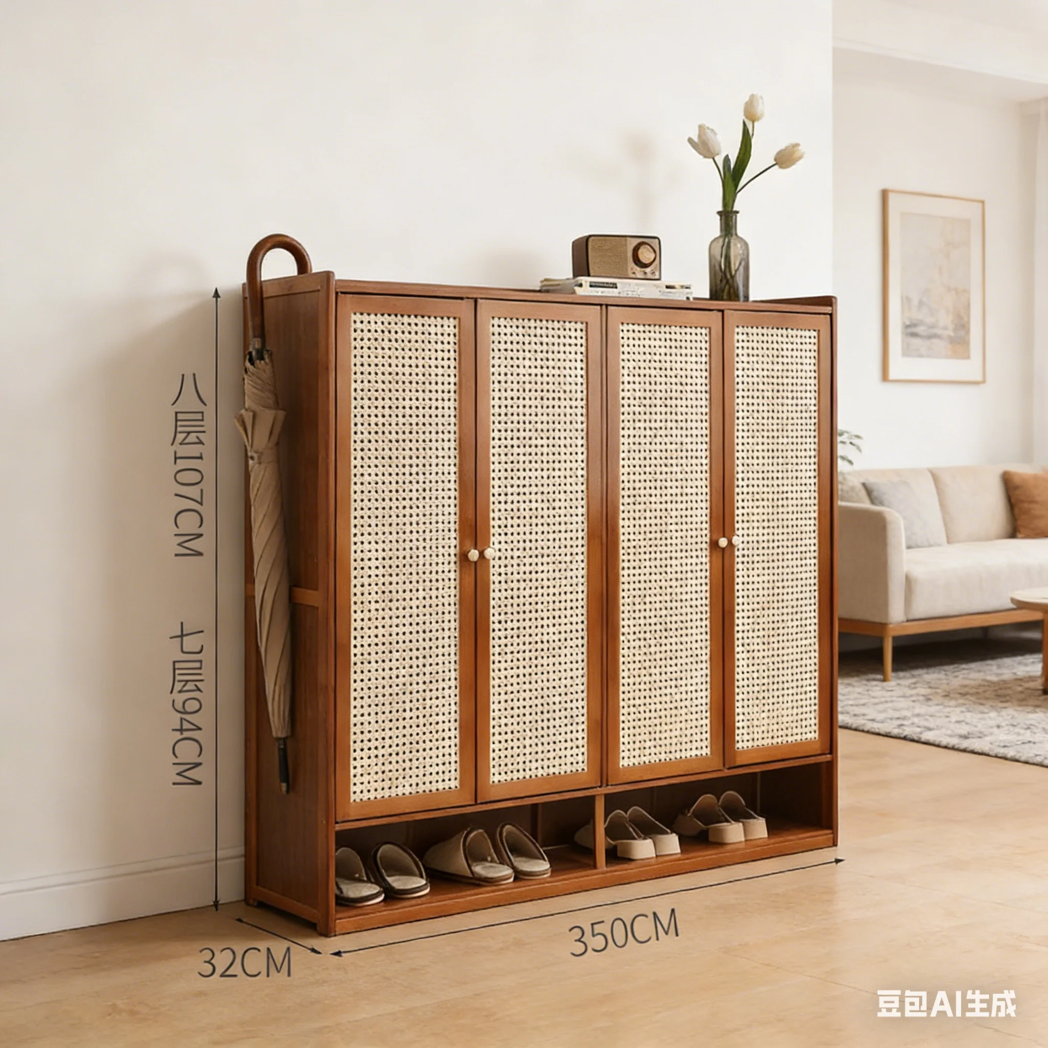 

Тумба для обуви AOLIVIYA, многоярусная, большой вместимости, для прихожей, гостиной, входной зоны, в винтажном стиле, A248639