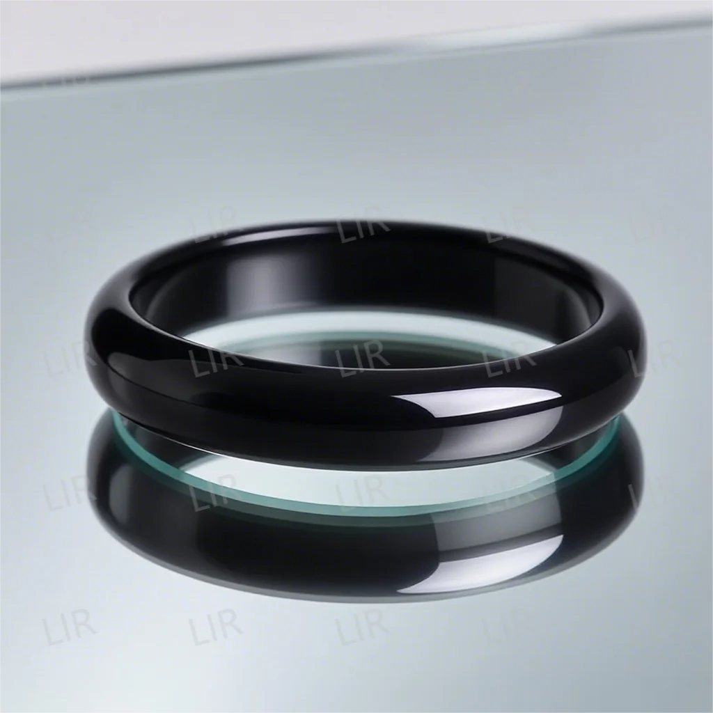 

LIR Black Onyx Medium-Wide Thick Agate Bracelet - Unique Black Charm, Collectible Classic, Trendy Must-Have, Hot Seller