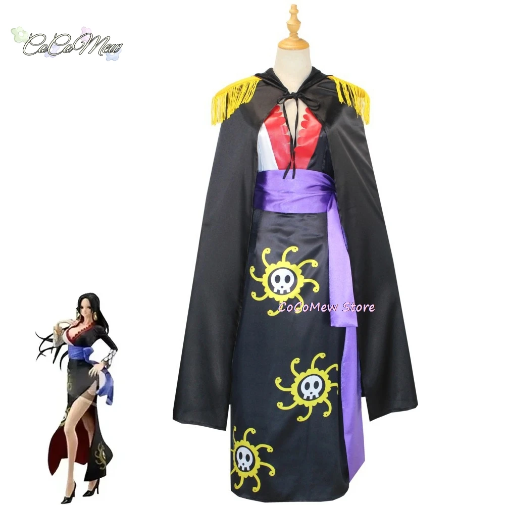 

Anime Boa Hancock Cosplay Costume Tops Skirt Accessories Suit Oka Shichibukai Female Emperor Role Play Cheongsam Halloween