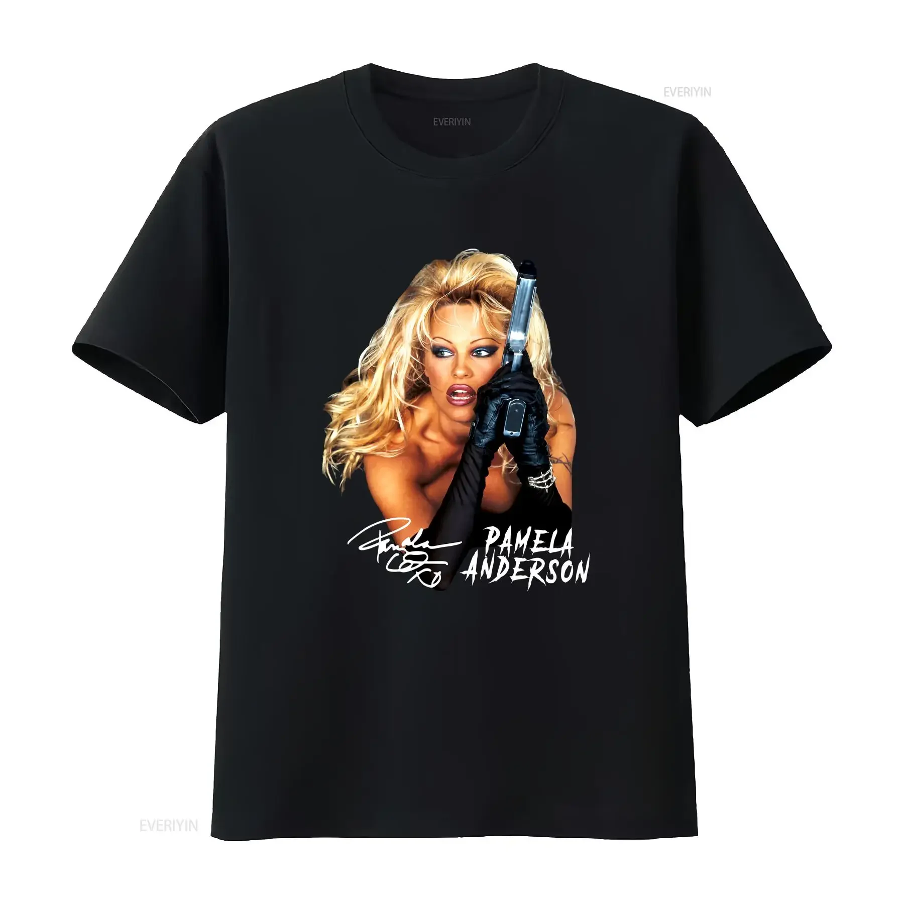Neues, seltenes Pamela Anderson-T-Shirt für Fans, Herren, alle Größen, WS2638, mit langen oder kurzen Ärmeln, Vintage-Look, gewaschen.