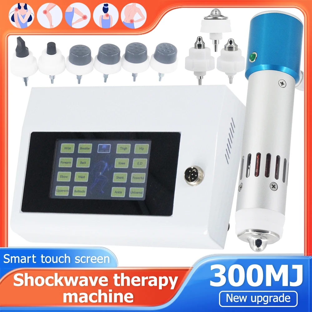 300MJ Shockwave Therapy Machine 10Heads For ED Treatment Massage Pain Removal Body Relaxation Massager Portable Shock Wave 10Hea