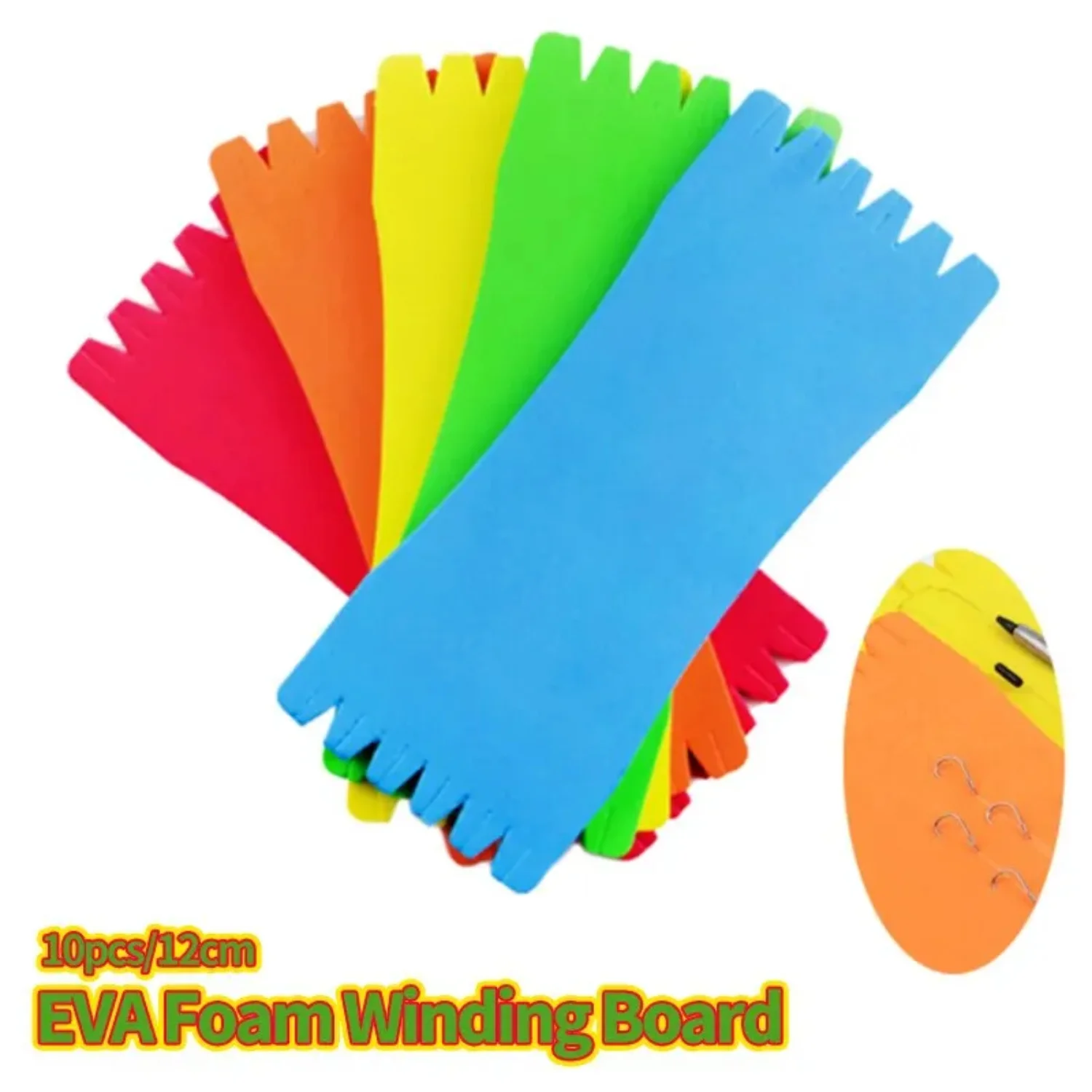 

Foam Winding Board 10pcs 12cm Fishing Line Plate Fish Hook Wire Wrap Holder Tackle Tool Accessories Pesca