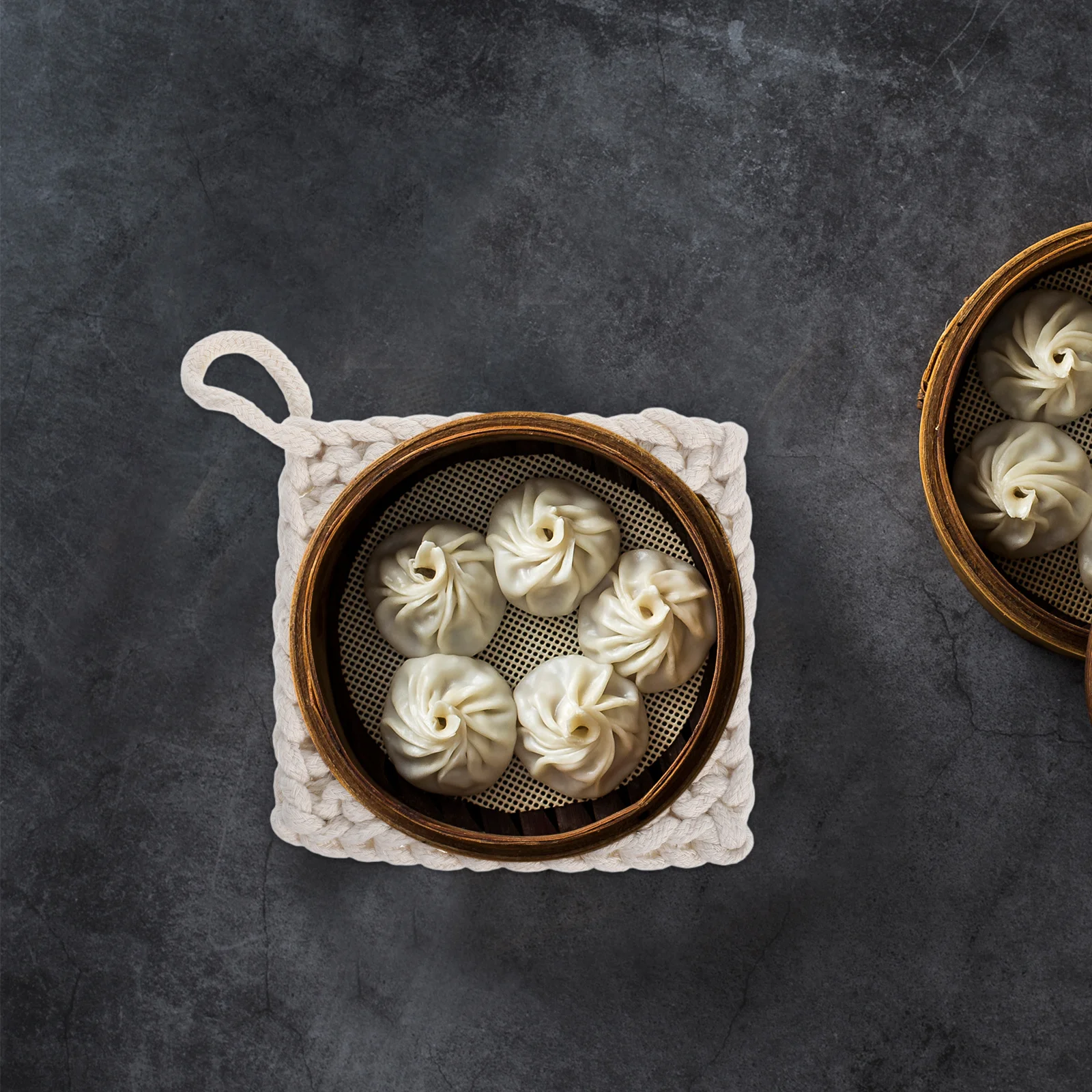 

1Pcs Woven Cotton Pot Holder Thick Square Cup Cushion Heat Insulation Pot Mat Protective Tabletop Prevent Slip Noise Reduction