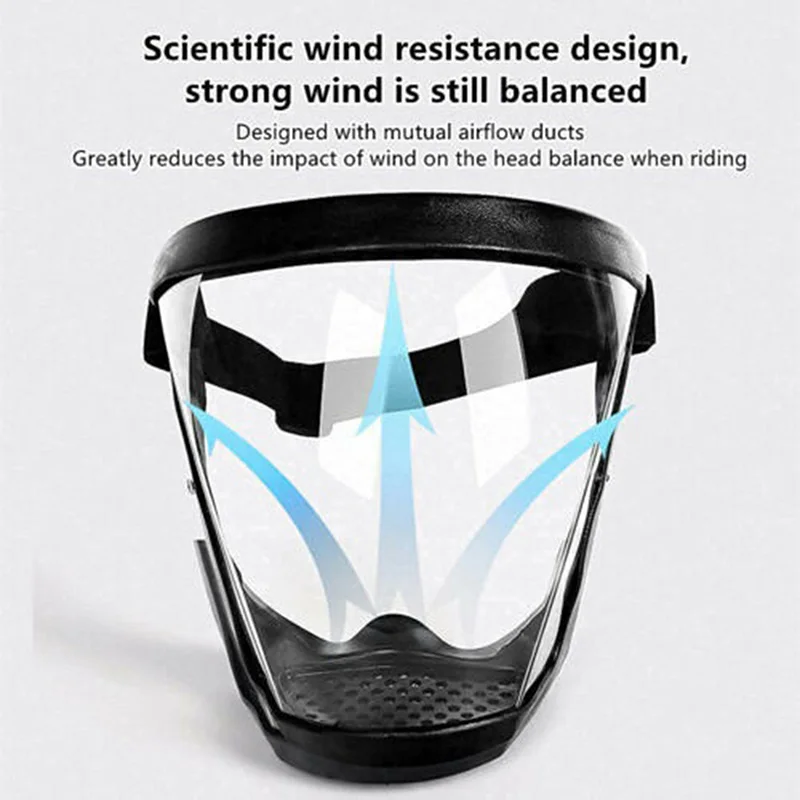 Work Protection Mask Full Face Protector Shield Transparent Facial Protector Face Protective Screen Kitchen Accessories Gadgets