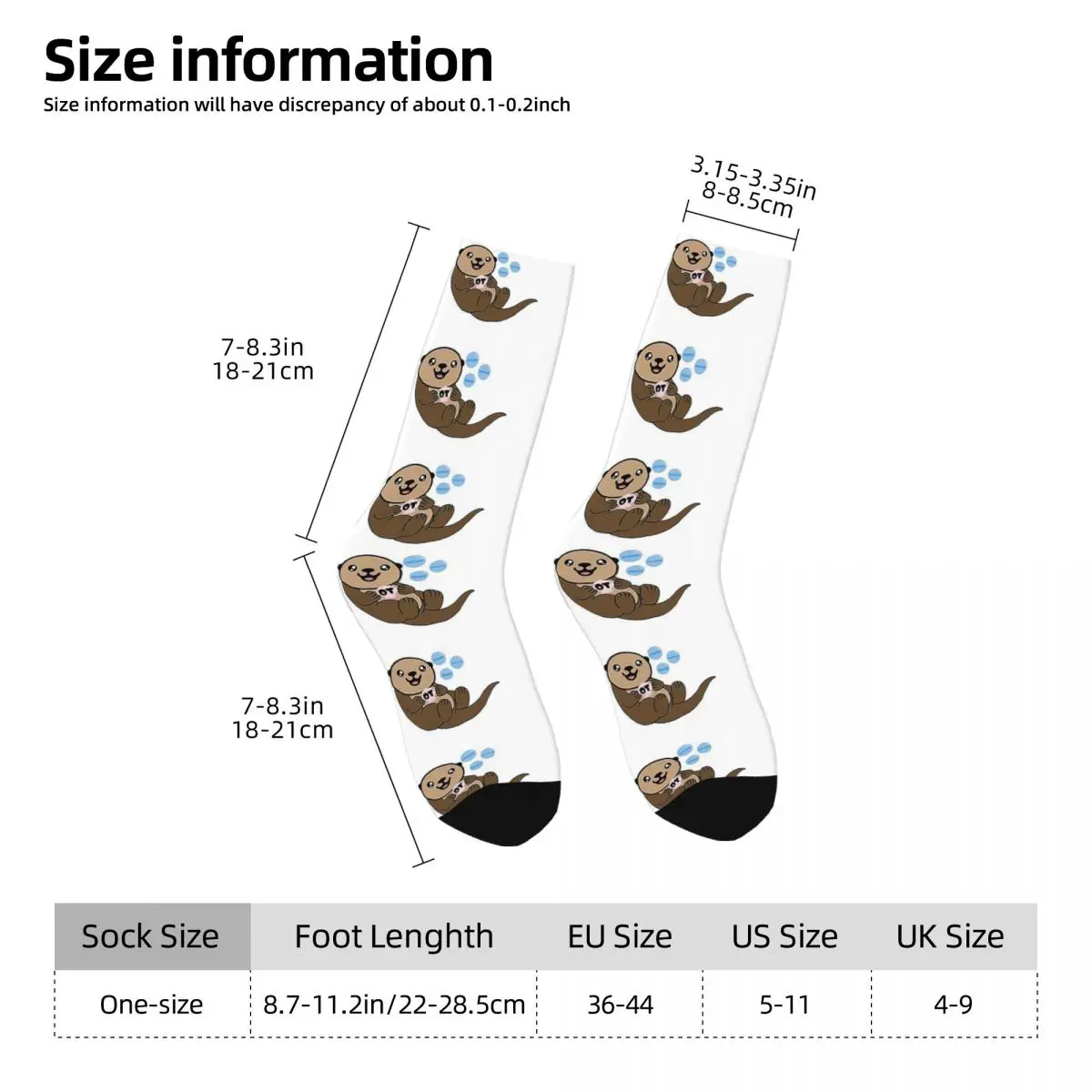 OT Otter Bubbles -Occupational Therapy Socks High Quality Stockings All Season Long Socks for Man's Woman's Christmas Gifts