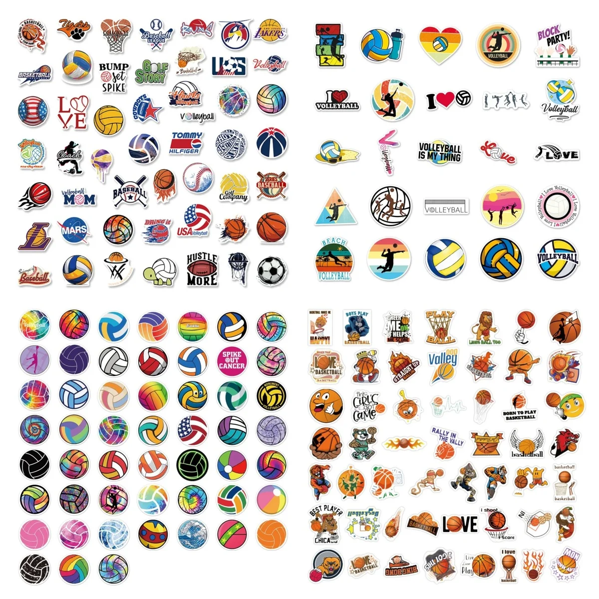 10/30/50/Pcs Nieuwe Cartoon Volleybal Basketbal Serie Sticker Decoratie Laptop Ipad Koelkast Waterdichte Sticker Groothandel