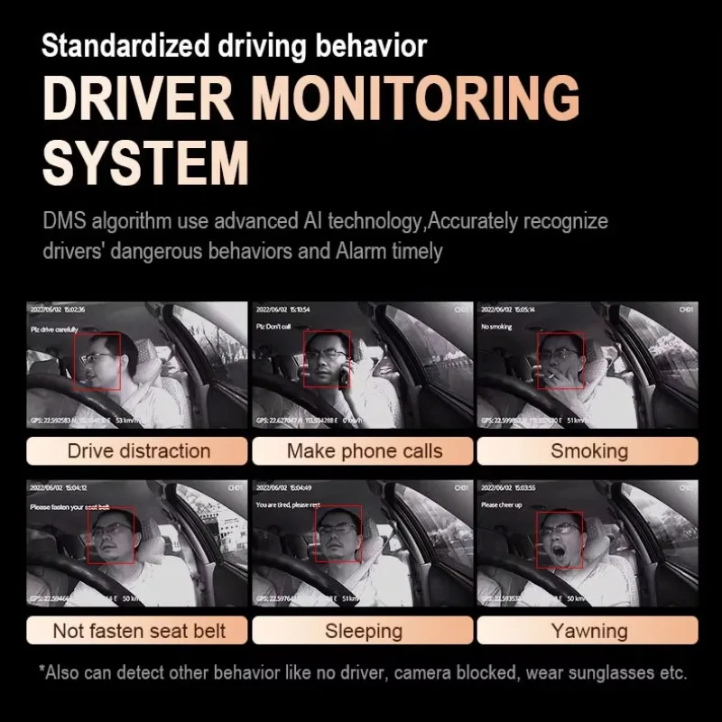 Top Ranking 4G LTE Dash Cams Car Camera Tracker GPS AI Dash Cam for Fleet Safety and Compliance