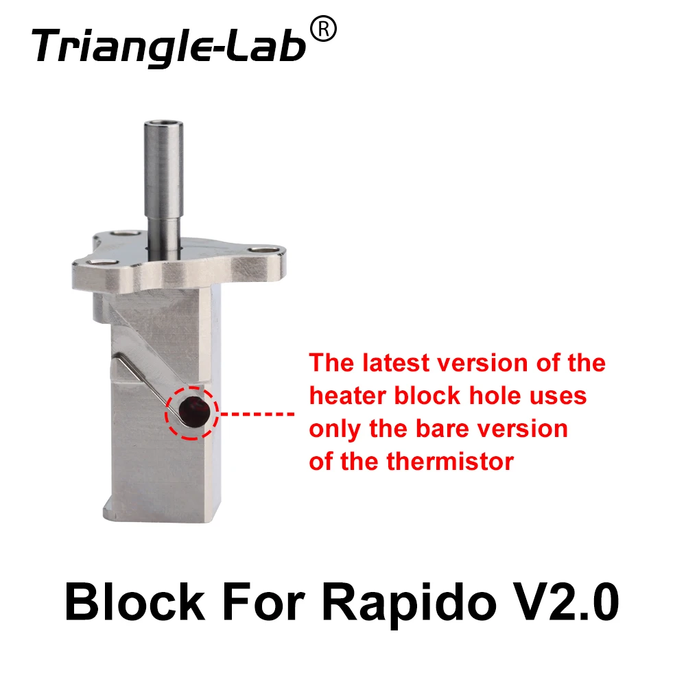 Trianglelab RAPIDO V2 Ceramics Heater Kit  heatBlock  K500 Thermocouple M4  104GT-2 100K 3950 PT1000 For Rapido V2.0 HOTEND