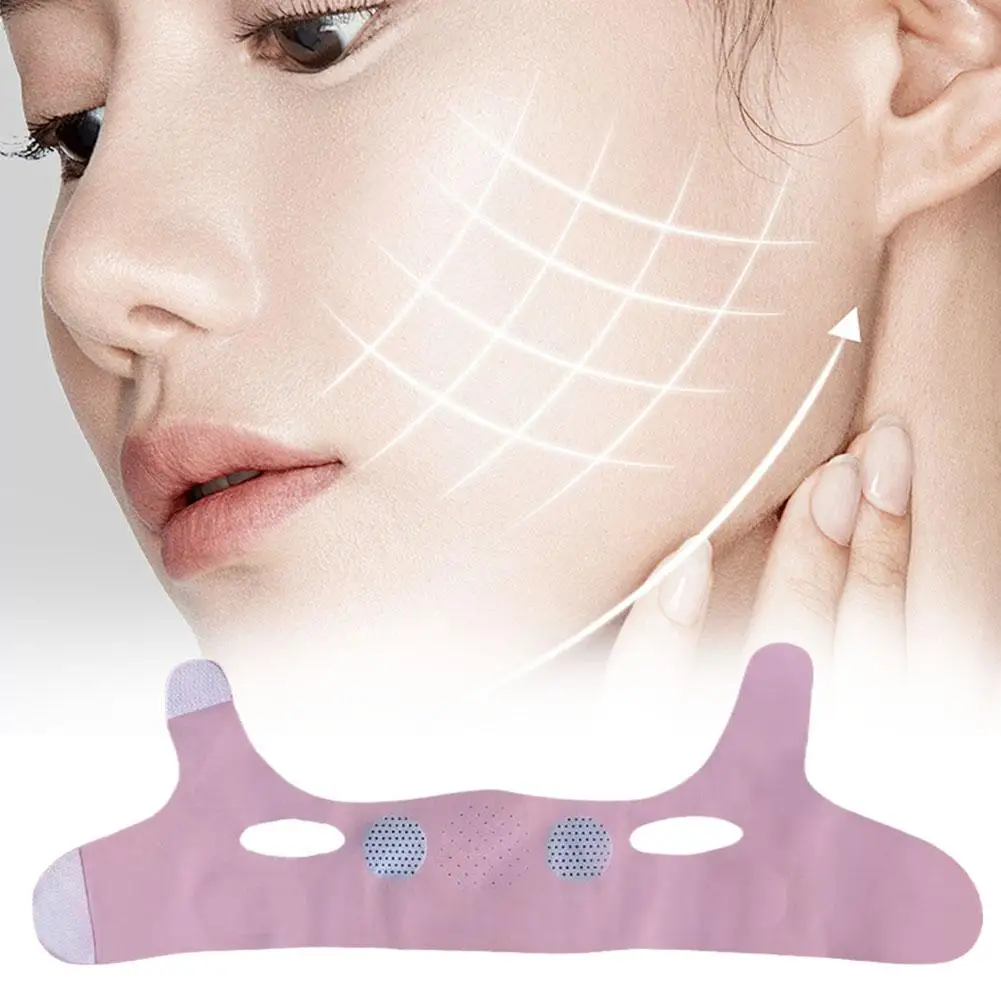 Mascarilla Facial reutilizable con línea en V, Correa adelgazante, reductor de mentón, estiramiento Facial, cinturón en forma de barbilla, Dou I5U0