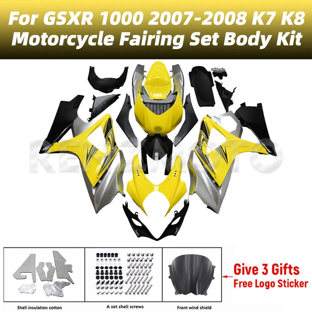 

Motorcycle Set Body Kit Fairing For Suzuki GSX-R 1000 2007-2008 K7 GSXR 1000 Plastic Guard Plate Accessories Shell S1007-123a