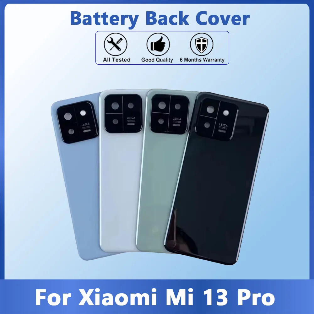 

Оригинальная задняя крышка аккумулятора для Xiaomi Mi 13 Pro, задняя крышка аккумулятора, задняя крышка с клейким веществом, новый оригинальный