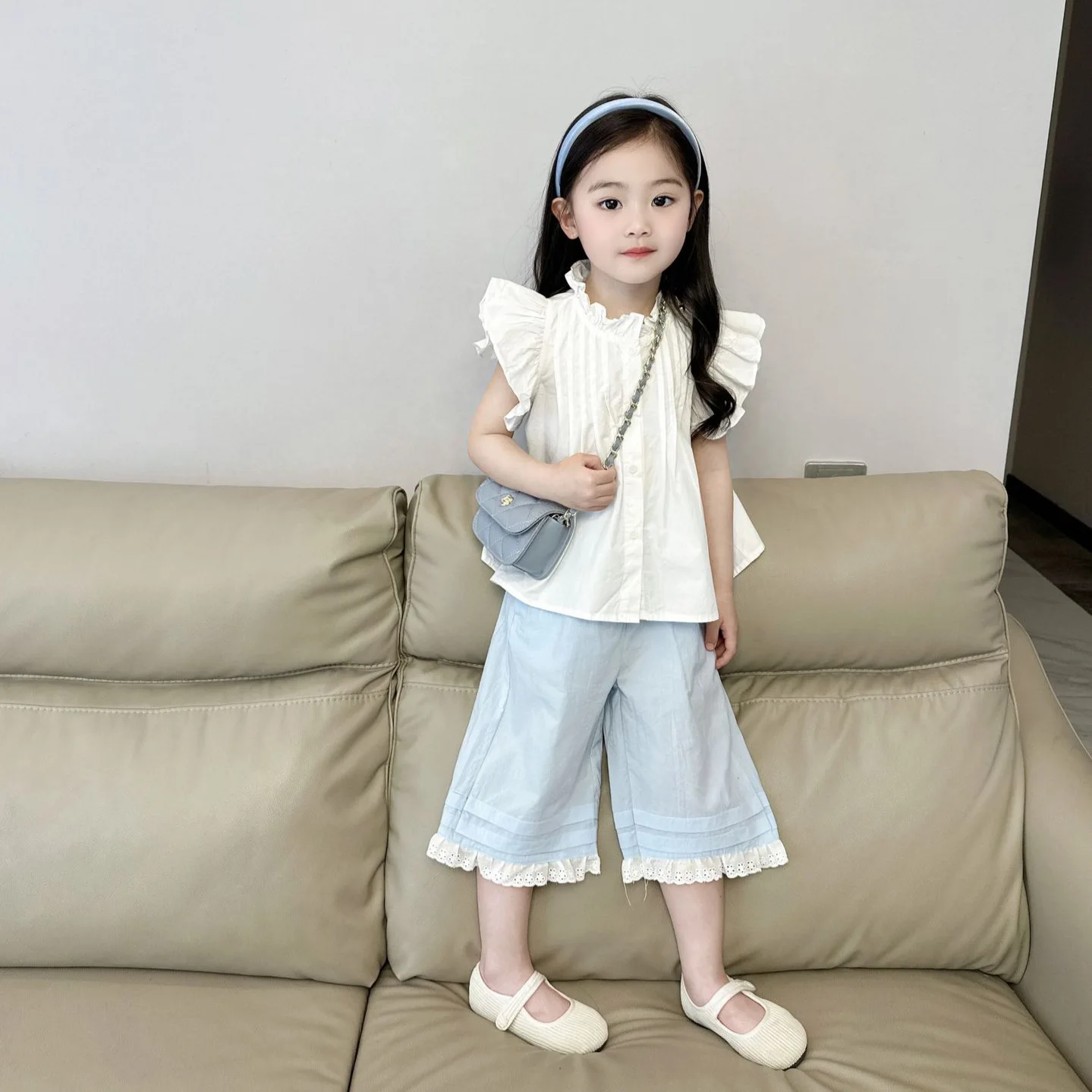 

Girls Clothes Suit 2024 Spring and Summer Girls Short-sleeved Set Children Fashion Foreign Sports Leisure Two-piece Set