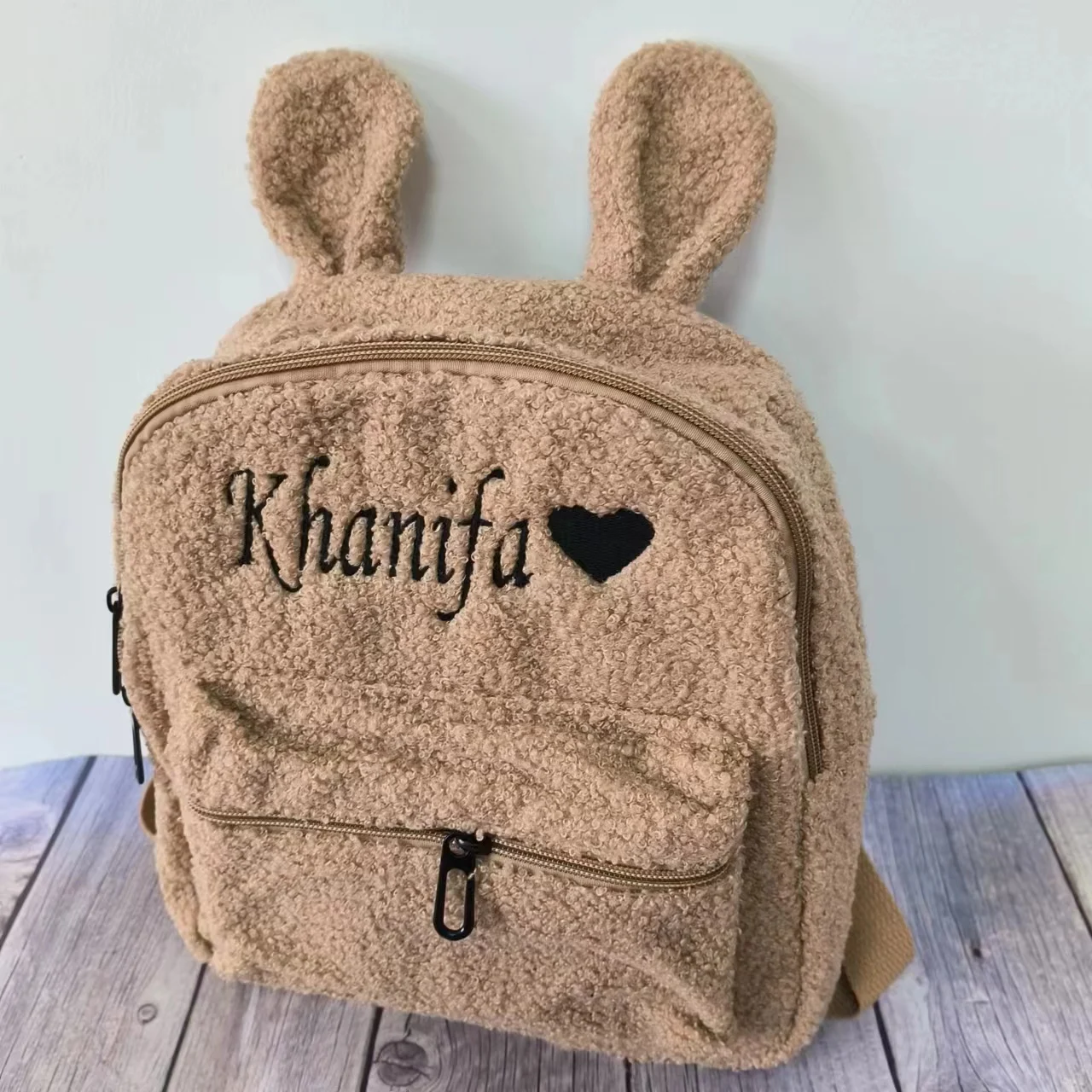 Personalized Name Bunny Backpack Embroidered Children\'s Travel Cute Bear Shoulder Backpack Custom Children\'s Day Gift Bear Bag