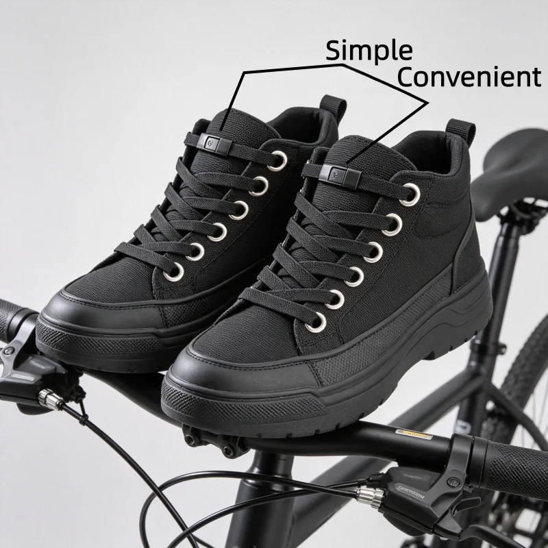 

No More Tying! 8mm Elastic Press Lock Shoelaces – Stretch Flat Laces for Sneakers, Running Shoes, Casual Footwear