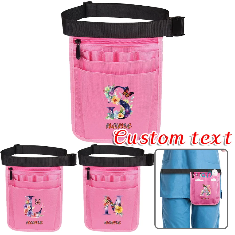 

Персонализированная поясная сумка для медсестры с индивидуальным именем, аксессуары с регулируемым ремешком, органайзер для инструментов, поясная сумка для кормления с несколькими карманами