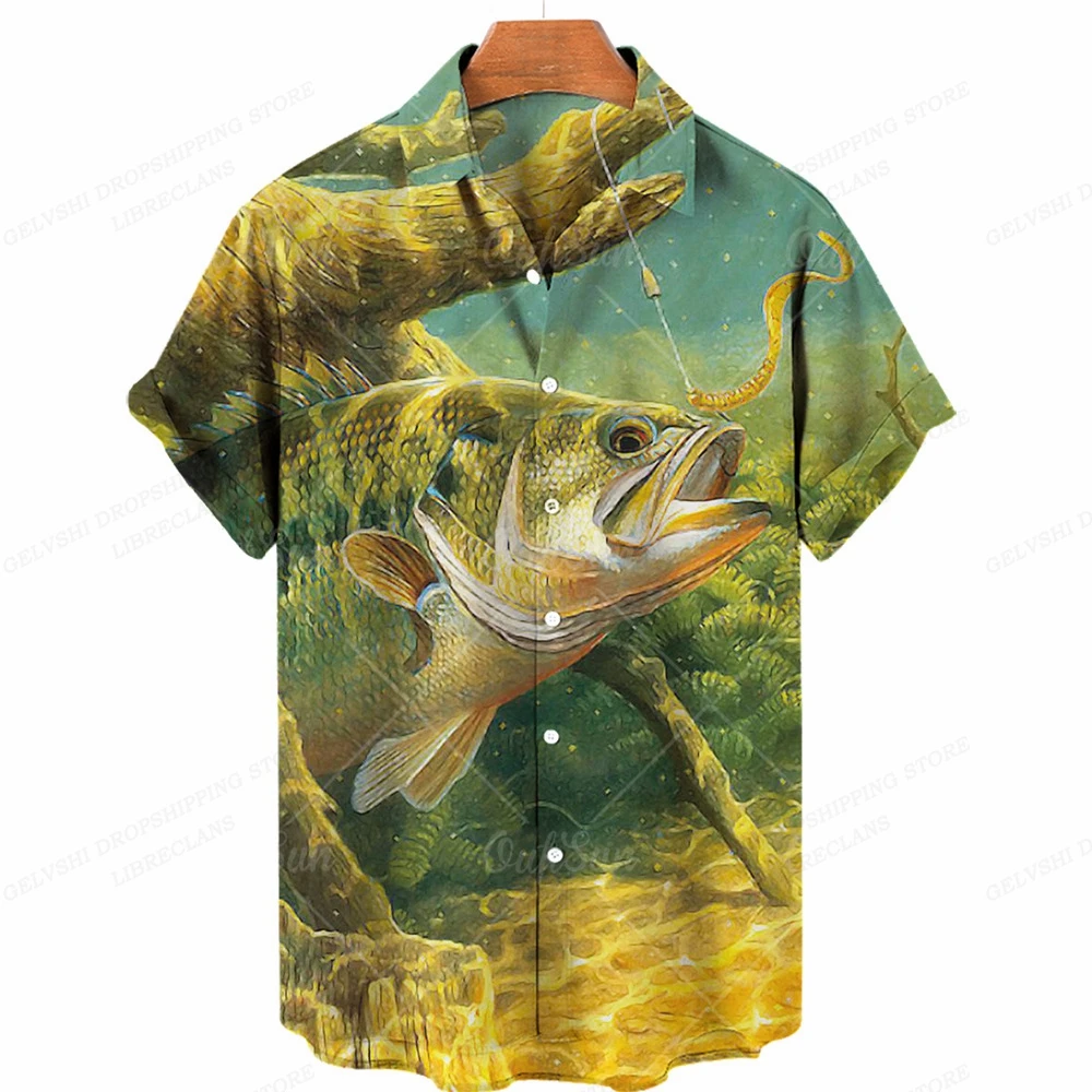 

Carp Fishing 3d Printed Shirts Men Women Fashion Shirt Hawaiian Beach Shirts Vocation Casual Blouse Men's Clothing Lapel Camisas