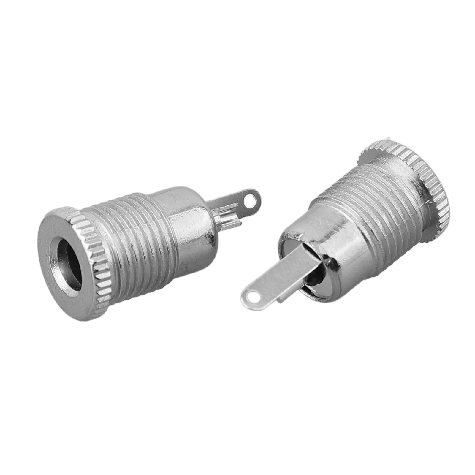 All-Metal Threaded DC Socket 5.5x2.1mm Female Jack for Audio Video Equipment Mobile Phones PDAs Laptops MP4 Players Car Radios
