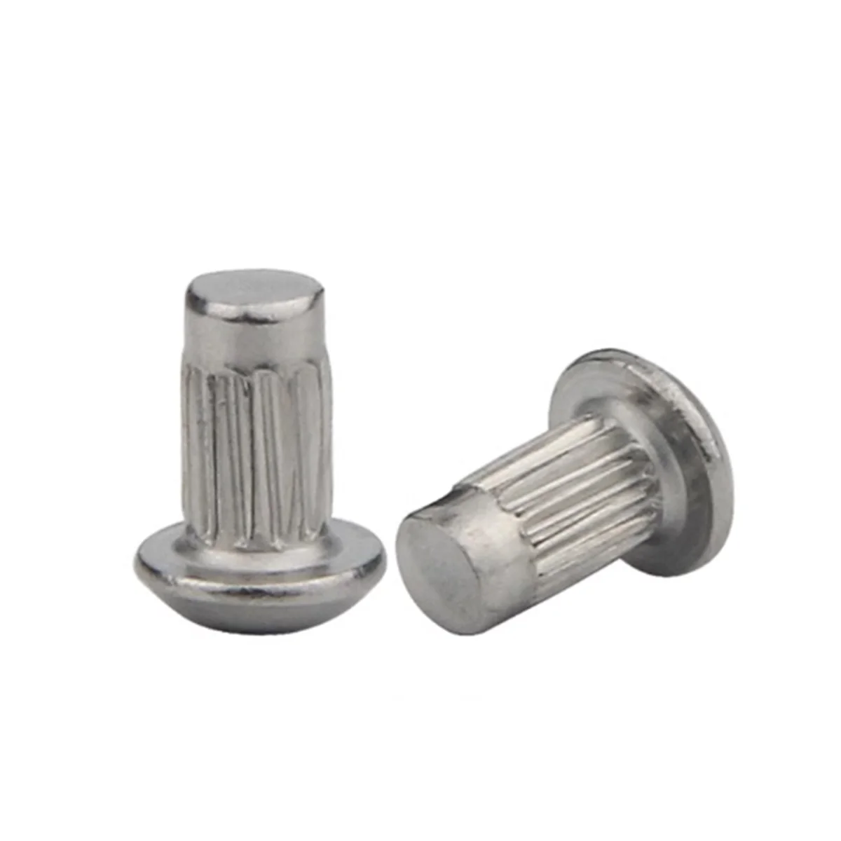 304 Stainless Steel Half Round Head Knurled Solid Rivet M1.6M2M2.5M3M4M5
