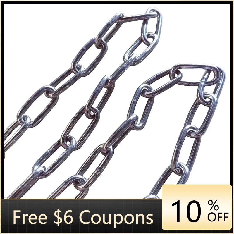 

BBWSTHLM Boat Anchor Chain 2ft X 1/4" Stainless Steel c Flat Link Anchor Chain Marine Anchor Link Chain