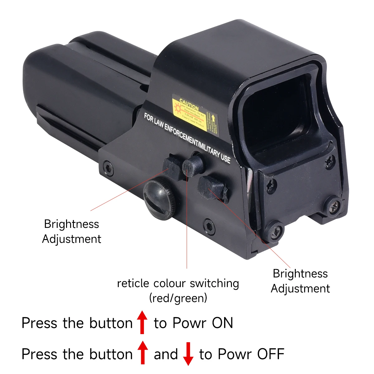 552 553 557 Red Green Dot Sight Reticle Holographic Projected Sight Adjustable Brightness Optics Scope for 20mm Rail Mount