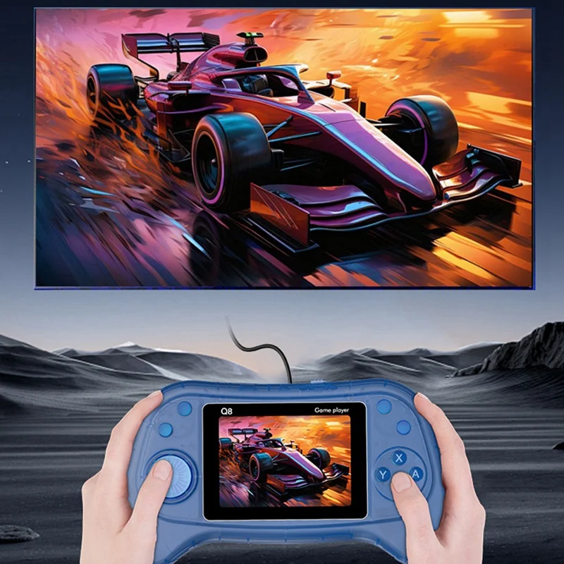 Q8 Handheld Game Console 3.0 Inch Screen 800-In-1 Classic Games Retro Game Console Support TV Connection For Children