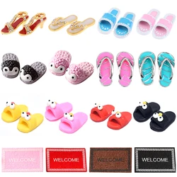 1Pair Kawayi Dollhouse Miniature Mini Slipper For Doll Shoes Accessories Play Scene Cute Model Children DIY