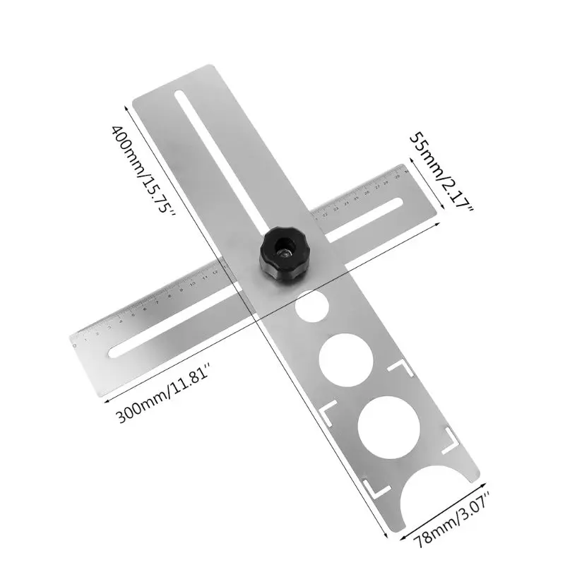 Durable Tile Hole Locator Puncher Ruler Universal Marble Glass Floor Drilling Hole Tool Adjustable Hole Position Drop Shipping