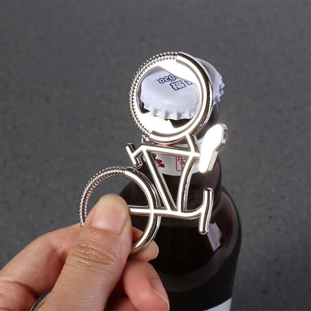 Metal Bicycle Keychain Bike Shaped Multifunctional Bottle Opener Keyring Portable Fashion Bike Key Rings Thanksgiving