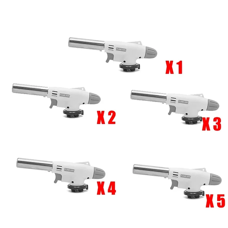 Adjustable Flame Gas Lighters Ignition Head with Reverse Use Kitchen Jet Blow Torch Lighter for BBQ Butane Lighter