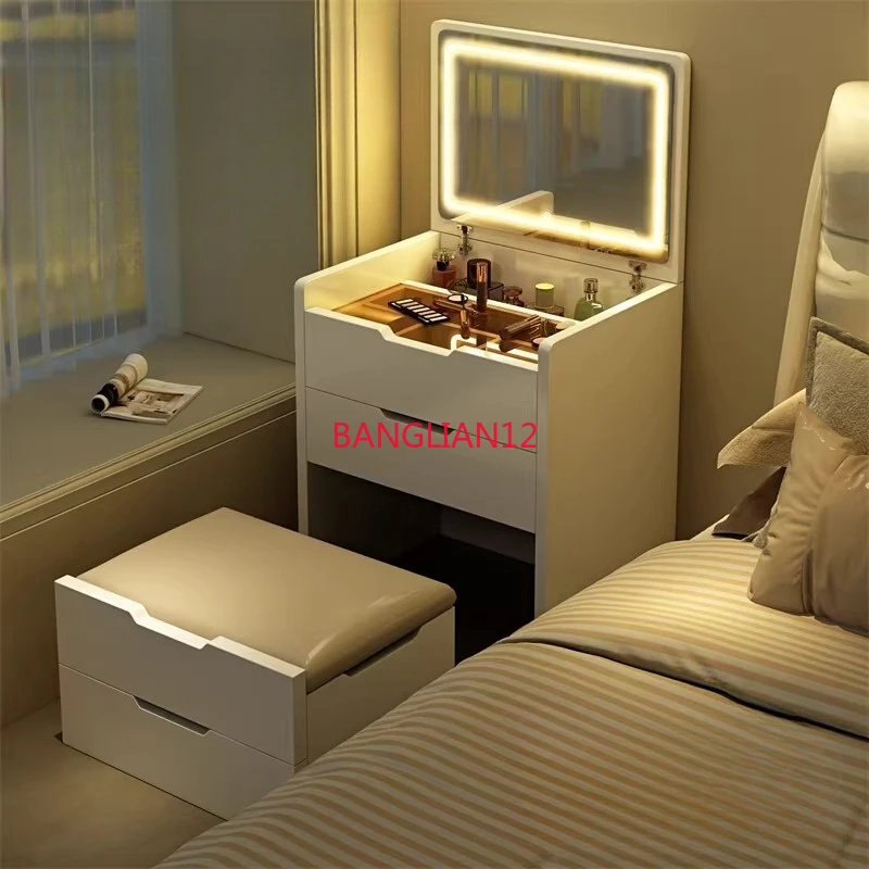 

New dresser small apartment storage cabinet dressing table cream wind multi-functional flip table