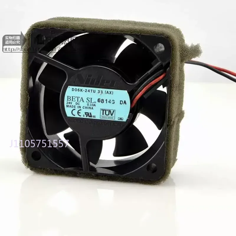 Original Nidec D06K-24TU 33 AX 24V 0.10A Two-Wire Printer Cooling Fan for 6025
