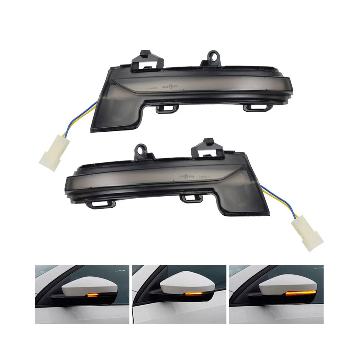 Auto Zijspiegel Flasher Indicator Voor Vw T-Roc T-Cross Led Dynamisch Richtingaanwijzer Blinker Licht Voor Skoda Octavia 3 Mk3