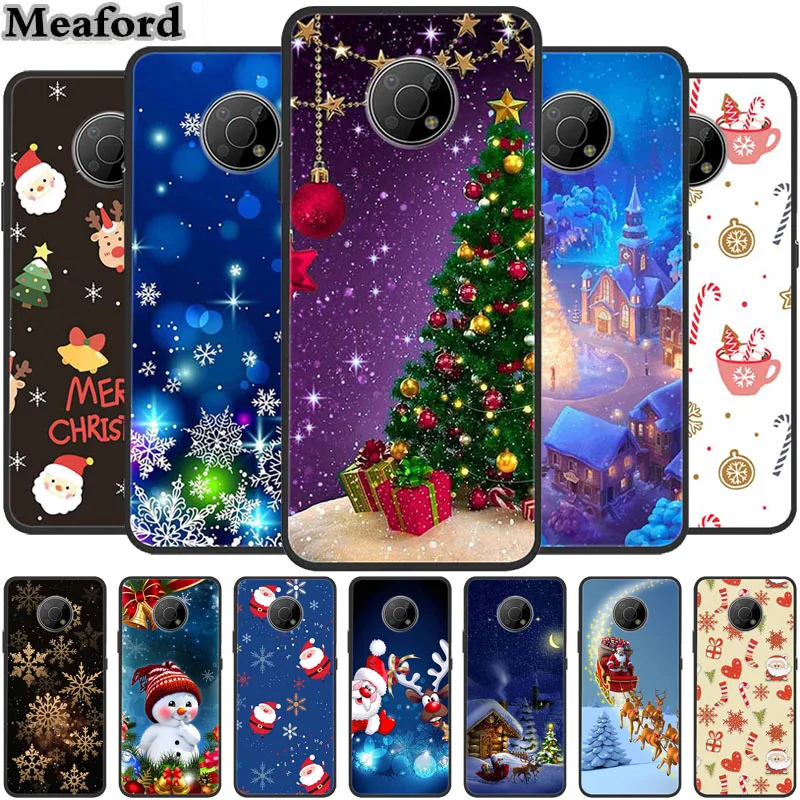 For Nokia G300 G400 G100 Christmas Case Soft Silicone TPU Phone Cases Back Cover For Nokia C200 C100 Xmas Gift Protector Fundas