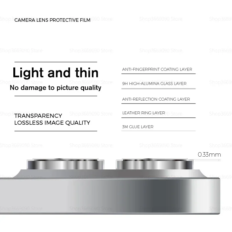 1PCS 3D Camera Protector Glass For Redmi Note 13 Pro 13Pro Plus 4G 5G HD Tempered Glass Lens Metal Rear Ring Redmy Note13 Pro