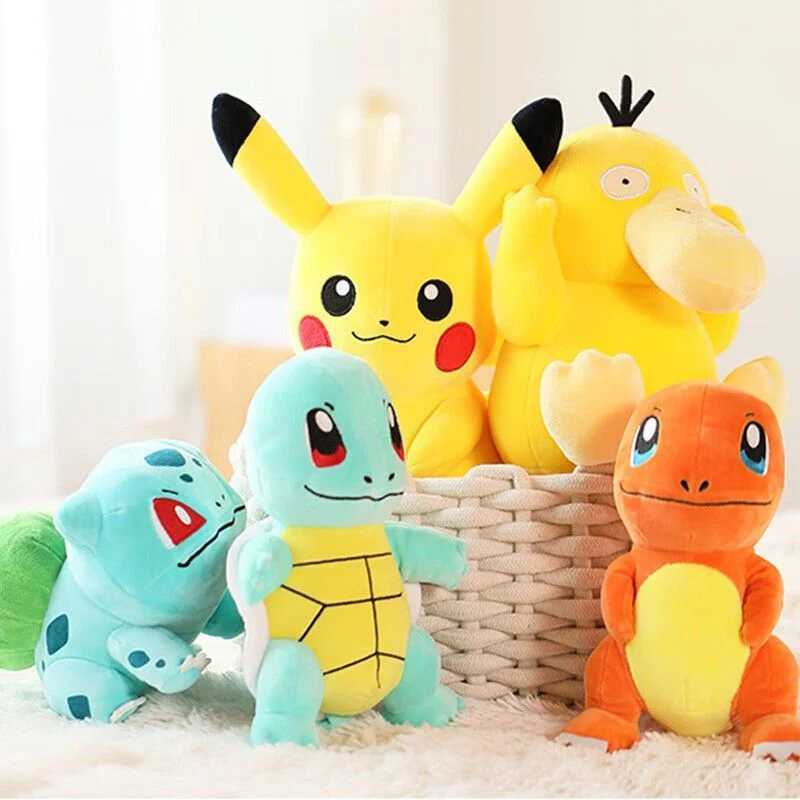 

Мягкая плюшевая игрушка Покемон: Пикачу, Сквиртл, Чармандер, Бульбазавр, Псайдак. Милая аниме-подушка-игрушка, подарок для фанатов.