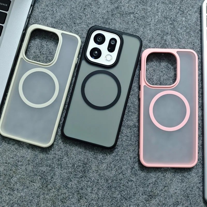 

For OPPO Find X9 Pro Case Frosted Skin Friendly Magnetic Charging Acrylic Cover For OPPO Find X9 Shockproof Bumper Funda