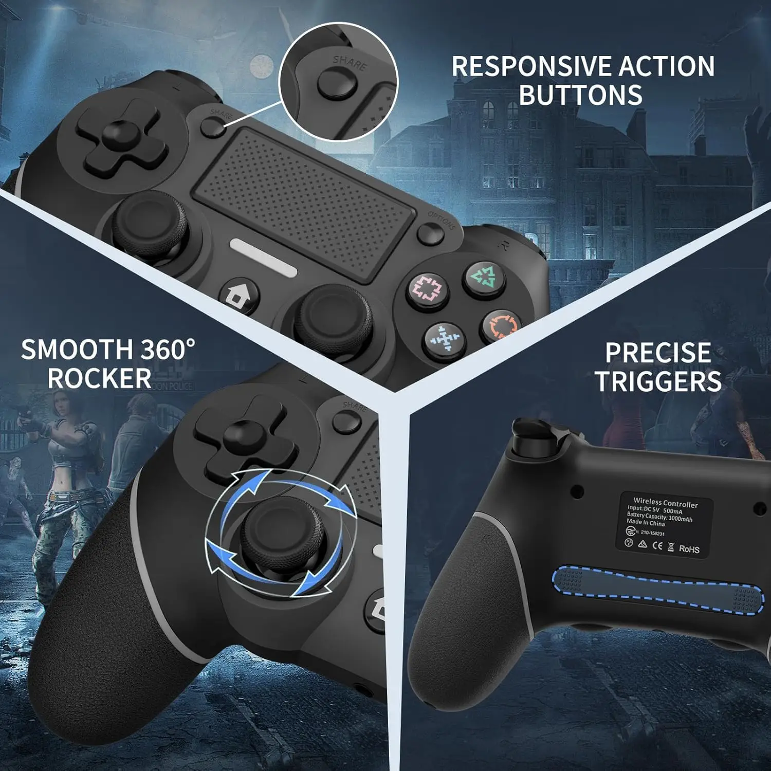 وحدة تحكم DualShock 4 اللاسلكية لجهاز PlayStation 4 للوحة ألعاب PS4 (بدون صندوق بيع بالتجزئة) #5