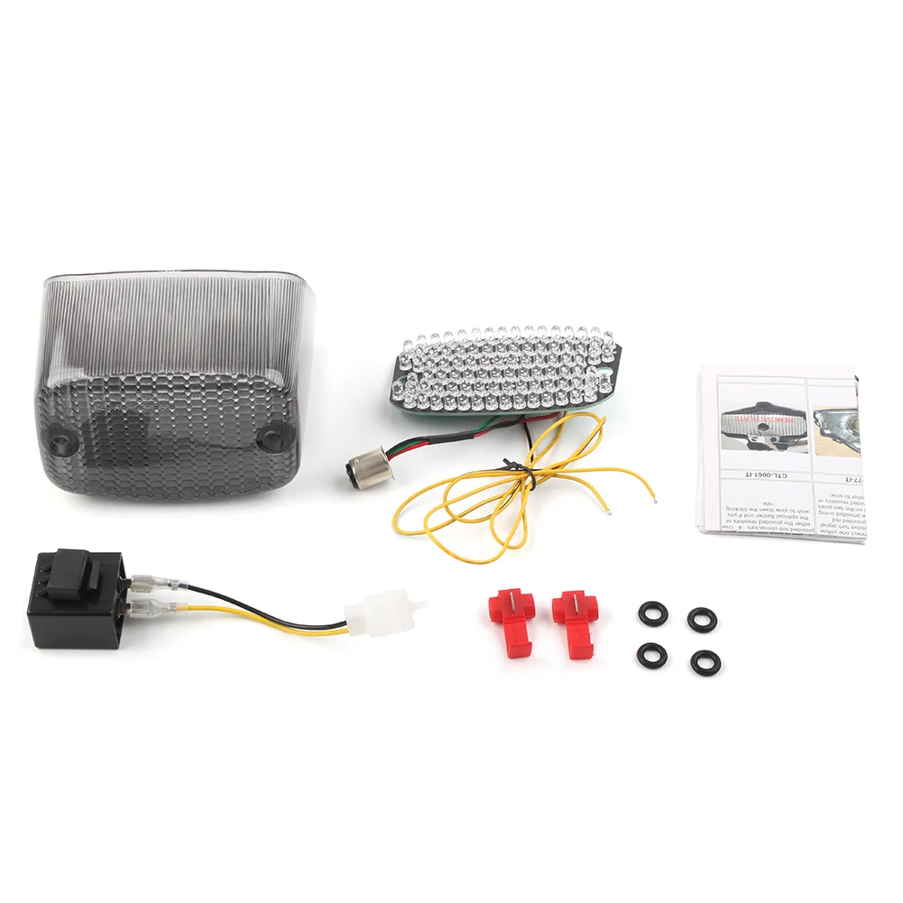 Smoke LED Motorcycle  Taillight integrated Turn Signal Light For YAMAHA VMAX Virago 700 750 1000 1100