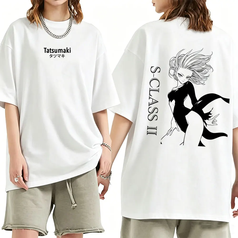 Anime One Punch Man T-shirt Funny Manga Tatsumaki Graphic Short Sleeve Men Women Fashion High Quality Soft Cotton T Shirts Tops