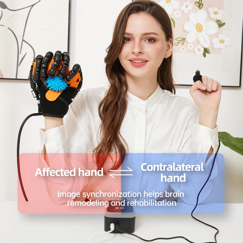

Hand Training Robot Gloves, Finger Exerciser, 3 Adjustable Modes, USB-Powered, Hand Massager, Hand Function Training, Muscle Str