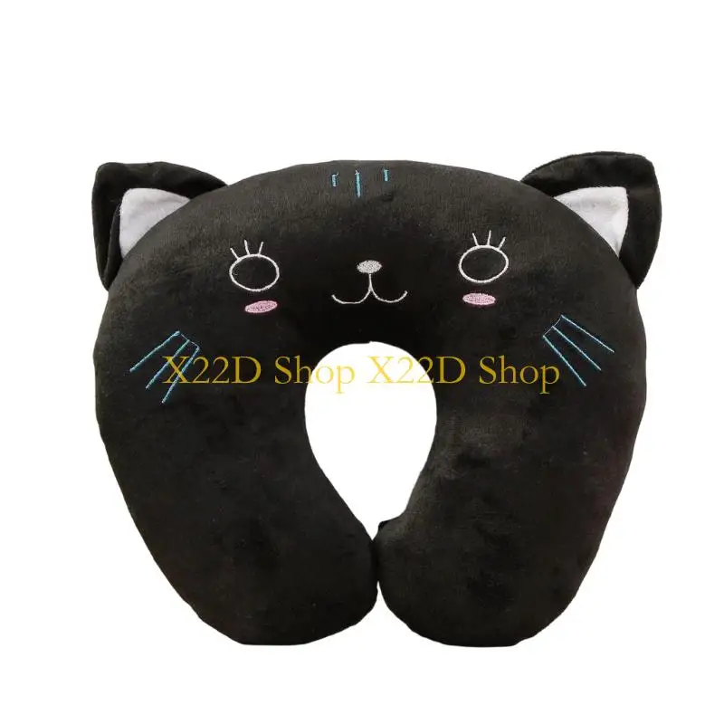 

X22D Funny U Cervical Pillow Breathable Fabric Cartoon Animal Pattern Neck Support Cushion For Adults Kids Travel Use