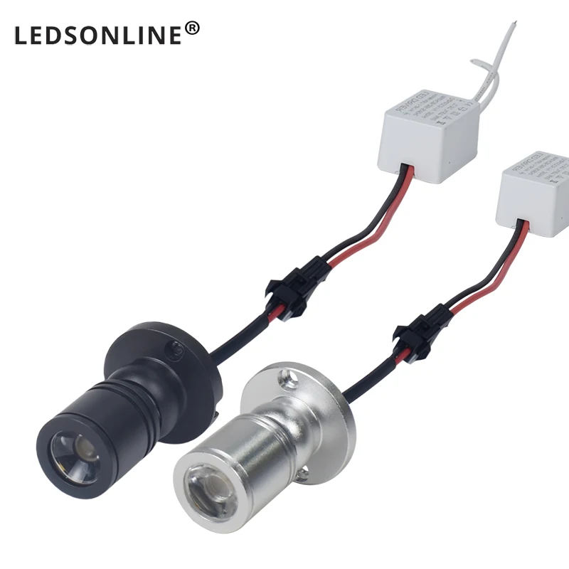 

Rotating Light Mini 1W Cabinet LED Spot Lighting Display Case Shop Counter Lamp 110lm Bean Angel 30 Focus Jewelry Surface Mount