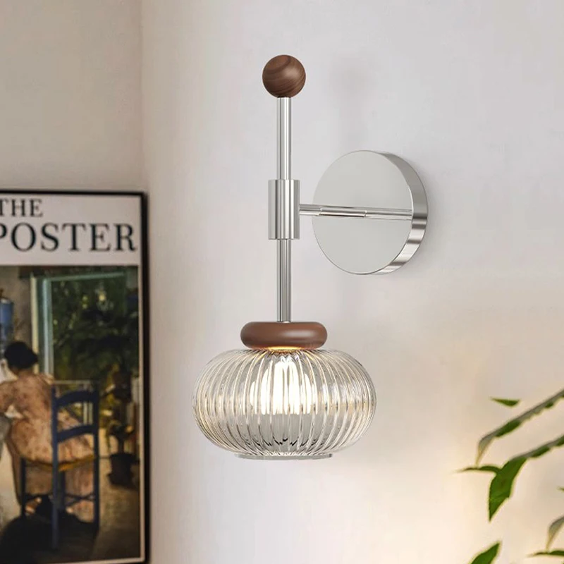 

Luxury Moden Glass Sconces Bedroom Bedside Wall Lights Home Living Room Hallway Stair Entrance Balcony Ceiling Hanging Lamp
