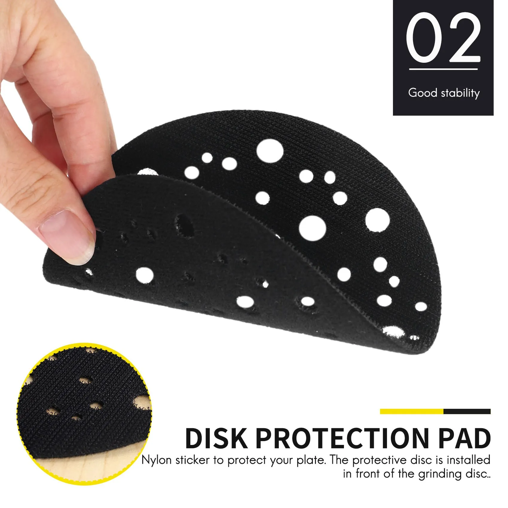 5 stuks beschermpad Ø 150 mm 67 gaten om uw schuurpad te beschermen Zelfklevend nylon, beschermkussen