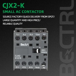 CJX2-K Mini AC Contactor Din Rail 3P 3main 1NO/3main 1NC Coil Voltage 220V 50/60Hz 6A 9A 12A