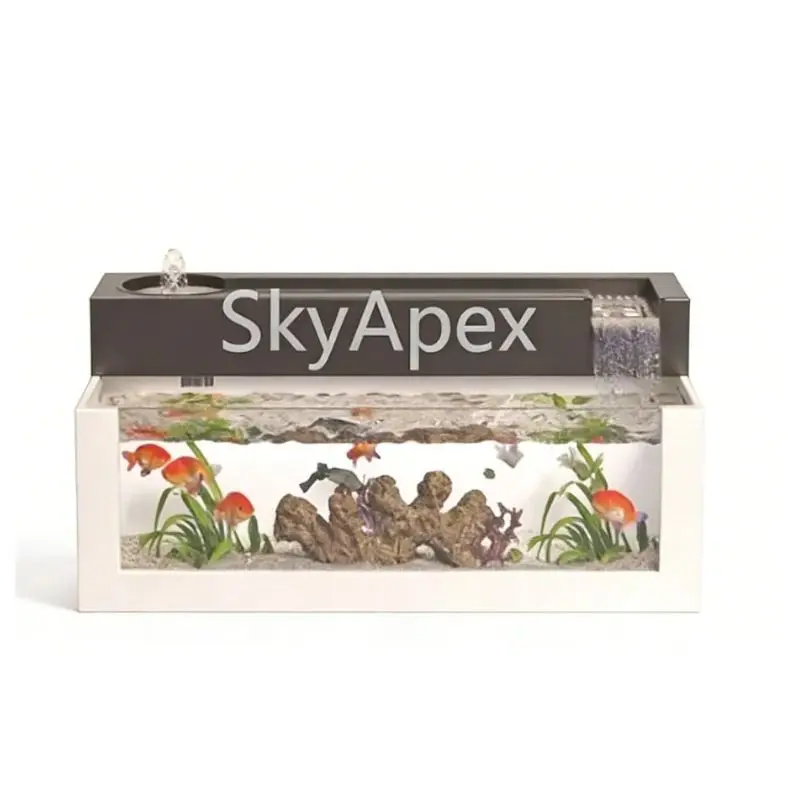 الفولاذ المقاوم للصدأ مستطيلة معدنية زجاجية بركة السمك المياه المتدفقة خزان الأسماك فناء على السطح داخلي فيلا بركة السمك المناظر الطبيعية