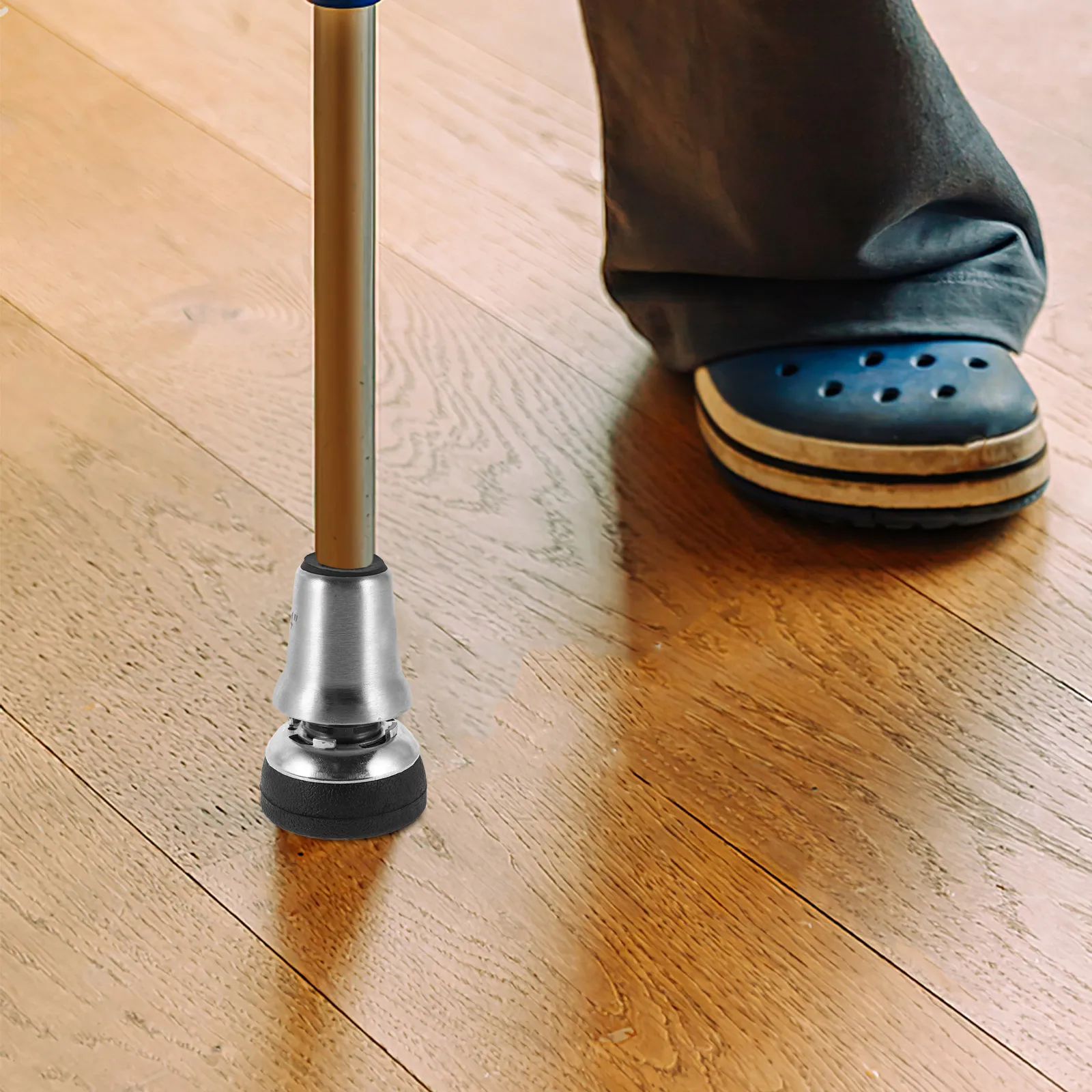 

Rotating Crutch Foot Cover Cane Boots Feet Cap Covers Replacement Tips Rubber Metal Walking Stick Ends